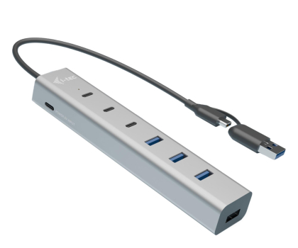 Hub USB I-TEC USB-C/USB-A Charging Metal HUB 7xPort FastCharge BC 1.2 30cm CAHUBMETAL7